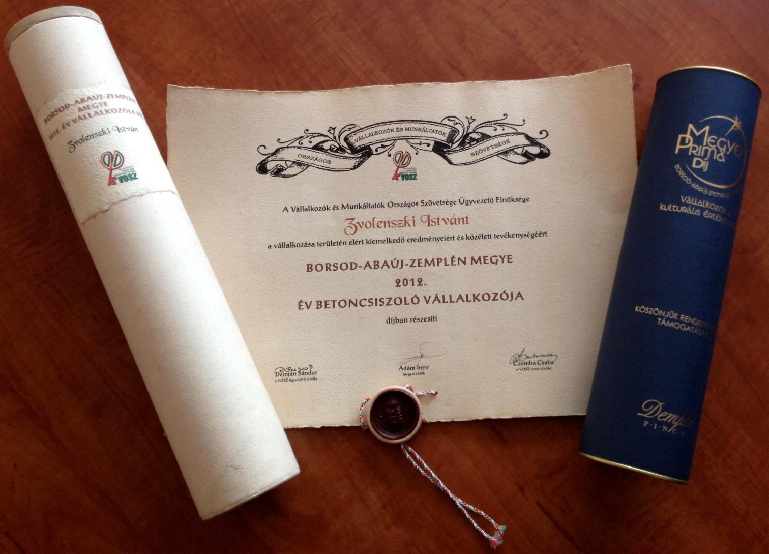 Prima Primissima Díj 2012